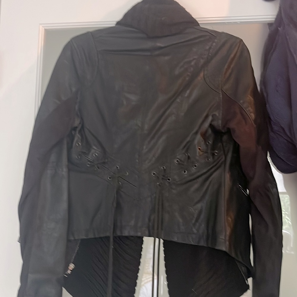 Pleather Short Waisted Jacket - image 2